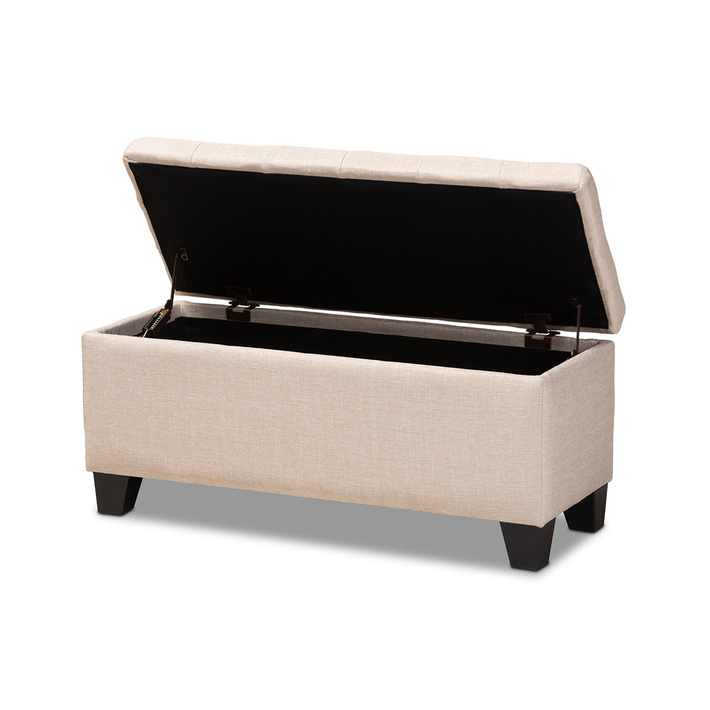 Baxton Studio - Fera Ottoman in Beige - WS-2005-P-Beige-OTTO view 3