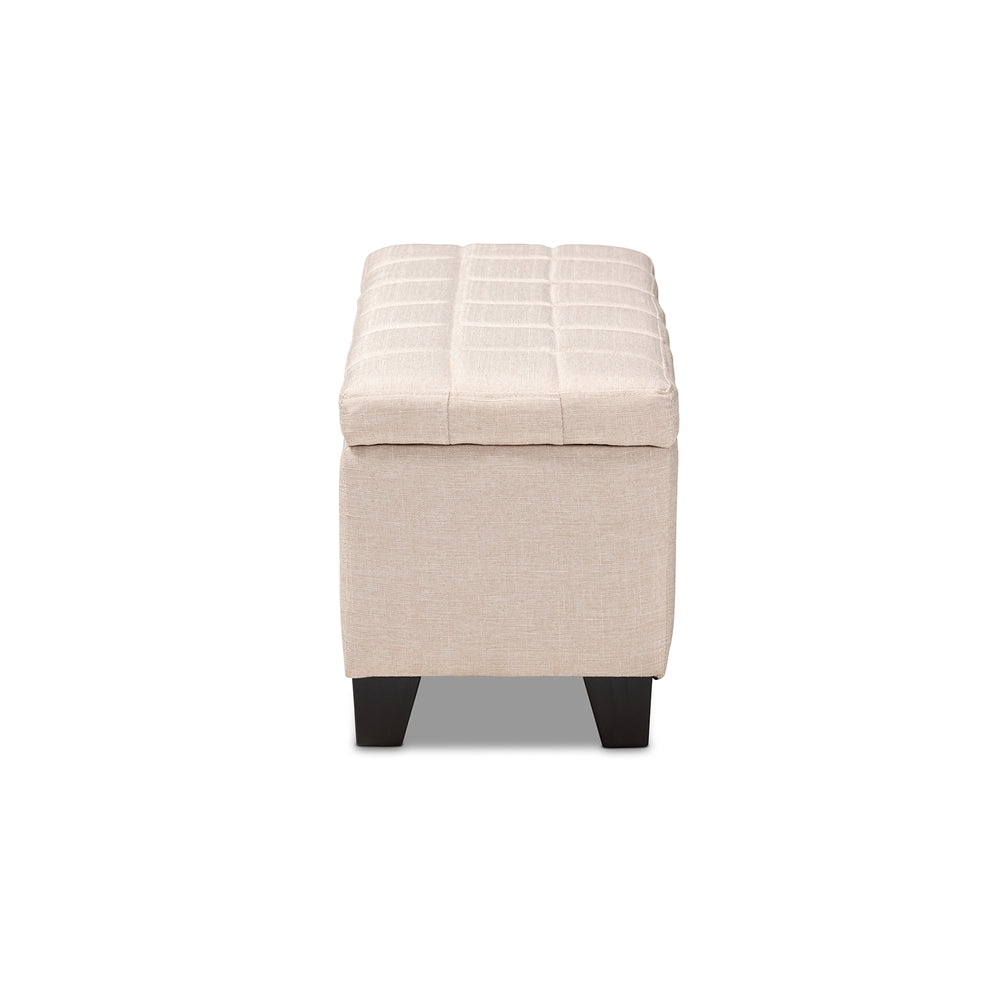 Baxton Studio - Fera Ottoman in Beige - WS-2005-P-Beige-OTTO view 4