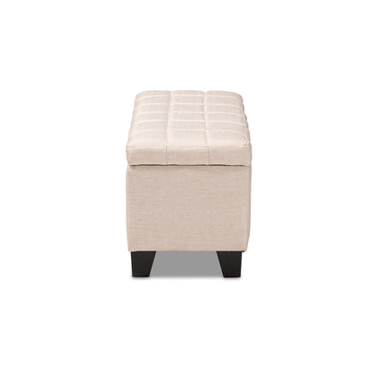 Baxton Studio - Fera Ottoman in Beige - WS-2005-P-Beige-OTTO view 4