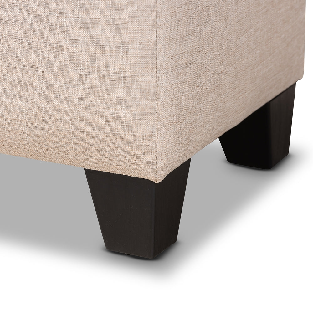 Baxton Studio - Fera Ottoman in Beige - WS-2005-P-Beige-OTTO view 6