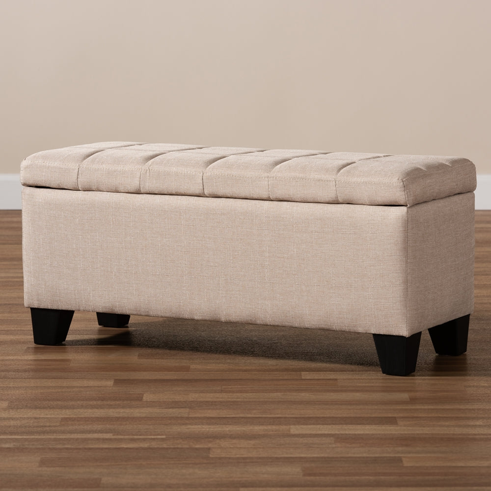 Baxton Studio - Fera Ottoman in Beige - WS-2005-P-Beige-OTTO view 7
