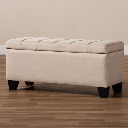 Baxton Studio - Fera Ottoman in Beige - WS-2005-P-Beige-OTTO view 7