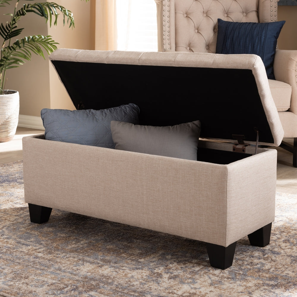 Baxton Studio - Fera Ottoman in Beige - WS-2005-P-Beige-OTTO view 8