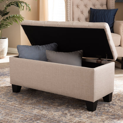 Baxton Studio - Fera Ottoman in Beige - WS-2005-P-Beige-OTTO view 8