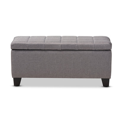 Baxton Studio - Fera Ottoman in Gray - WS-2005-P-Grey-OTTO view 2