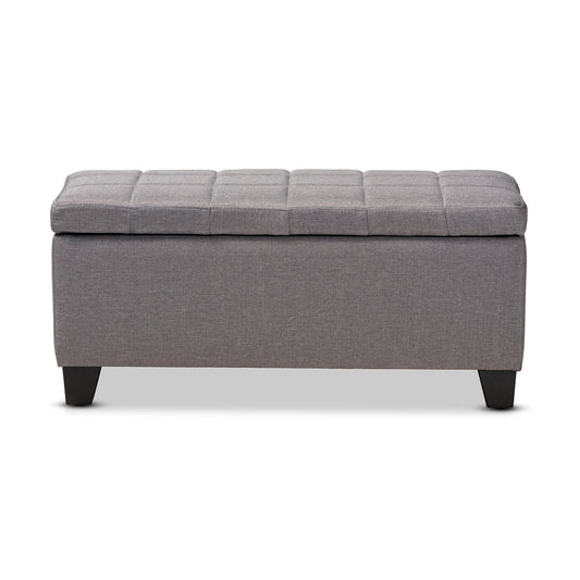 Baxton Studio - Fera Ottoman in Gray - WS-2005-P-Grey-OTTO view 2