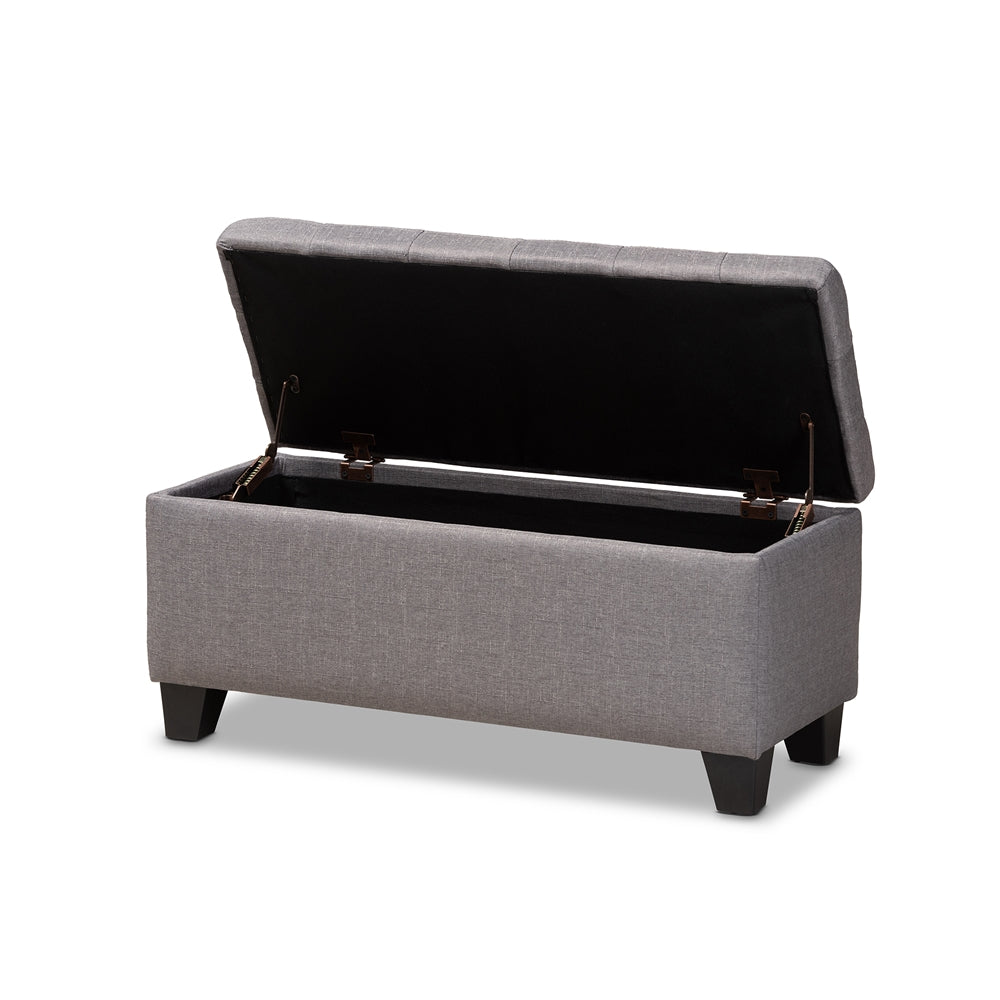 Baxton Studio - Fera Ottoman in Gray - WS-2005-P-Grey-OTTO view 3