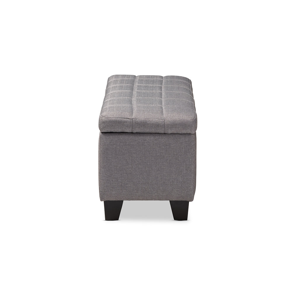 Baxton Studio - Fera Ottoman in Gray - WS-2005-P-Grey-OTTO view 4