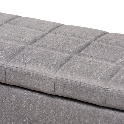 Baxton Studio - Fera Ottoman in Gray - WS-2005-P-Grey-OTTO view 5
