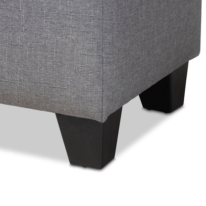 Baxton Studio - Fera Ottoman in Gray - WS-2005-P-Grey-OTTO view 6