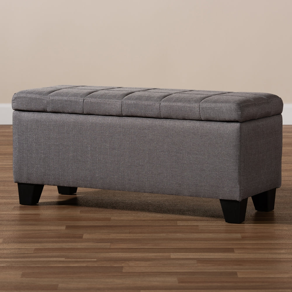 Baxton Studio - Fera Ottoman in Gray - WS-2005-P-Grey-OTTO view 7