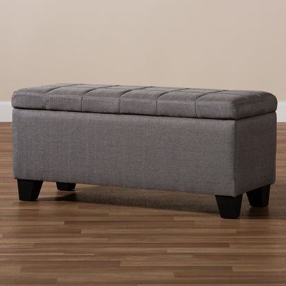 Baxton Studio - Fera Ottoman in Gray - WS-2005-P-Grey-OTTO view 7