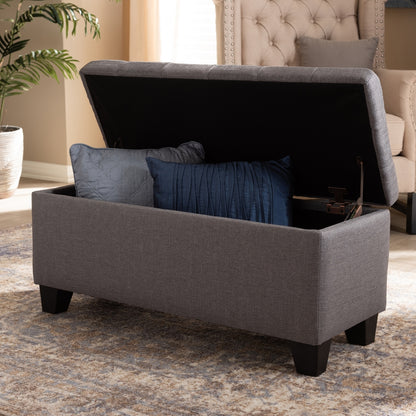 Baxton Studio - Fera Ottoman in Gray - WS-2005-P-Grey-OTTO view 8