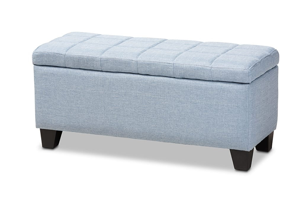 Baxton Studio - Fera Ottoman in Light Blue - WS-2005-P-Light Blue-OTTO view 1