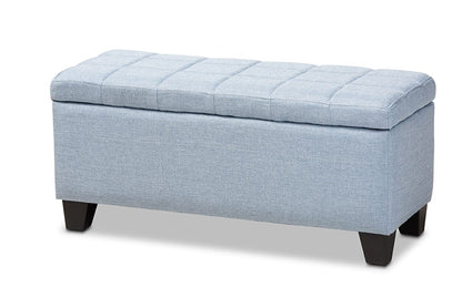 Baxton Studio - Fera Ottoman in Light Blue - WS-2005-P-Light Blue-OTTO view 1