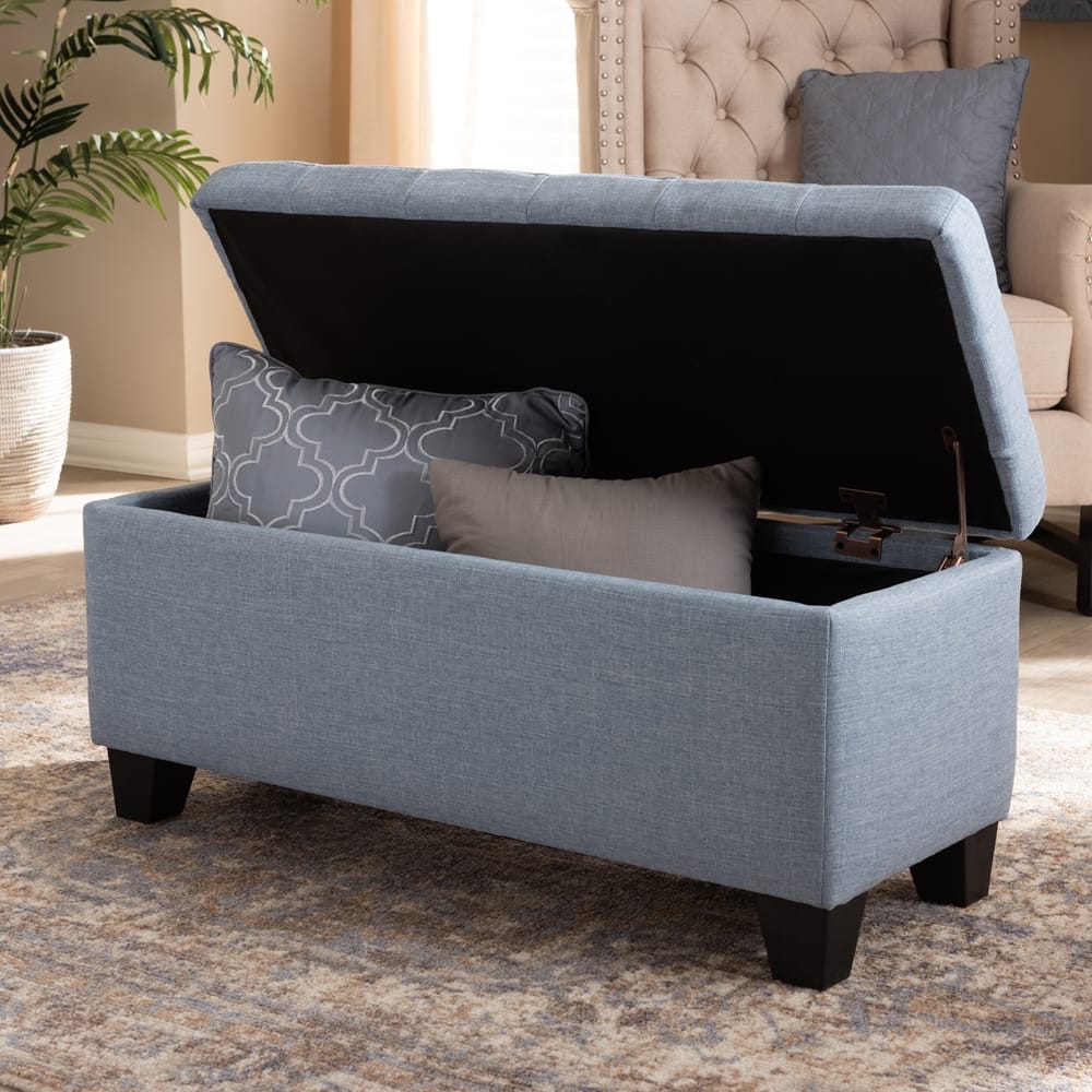 Baxton Studio - Fera Ottoman in Light Blue - WS-2005-P-Light Blue-OTTO view 8