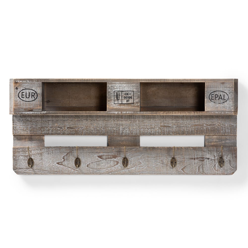 Baxton Studio - Ferguson Shelving Unit in Oak - 64B-17B4049-Grey Oak-Wall Rack view 2