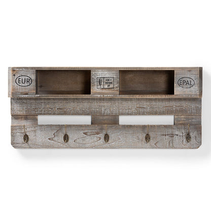 Baxton Studio - Ferguson Shelving Unit in Oak - 64B-17B4049-Grey Oak-Wall Rack view 2
