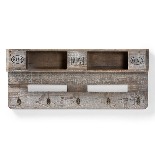 Baxton Studio - Ferguson Shelving Unit in Oak - 64B-17B4049-Grey Oak-Wall Rack view 2