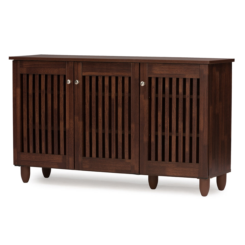 Baxton Studio - Fernanda Shoe Cabinet in Brown - SC864573 A-Dirty Oak view 1