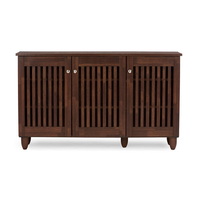 Baxton Studio - Fernanda Shoe Cabinet in Brown - SC864573 A-Dirty Oak view 2