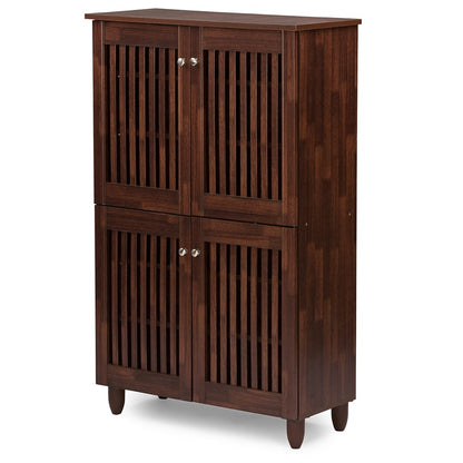 Baxton Studio - Fernanda Shoe Cabinet in Brown - SC864574 A-Dirty Oak view 1