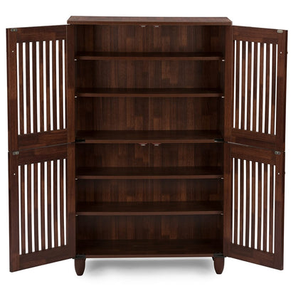 Baxton Studio - Fernanda Shoe Cabinet in Brown - SC864574 A-Dirty Oak view 3