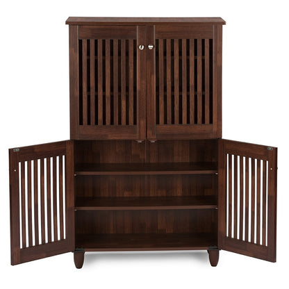 Baxton Studio - Fernanda Shoe Cabinet in Brown - SC864574 A-Dirty Oak view 5