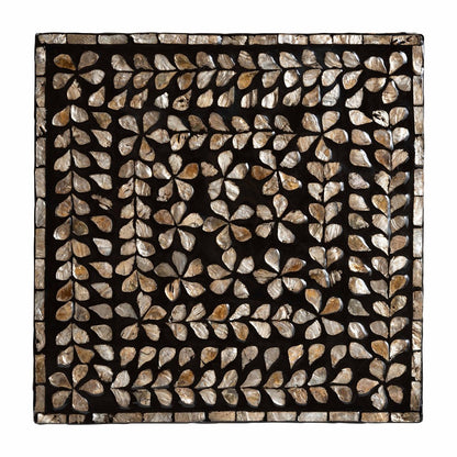 Baxton Studio - Feronia End Table in Black/Floral Bronze - F232-FT46-Accent Table view 4