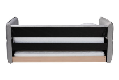 Baxton Studio - Finch Full Size Bed with Trundle - CF9382-A-Light Grey-Daybed-F/T view 8