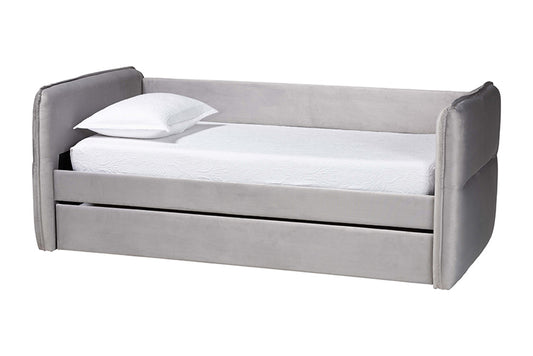 Baxton Studio - Finch Twin Size Bed - CF9382-A-Light Grey-Daybed-T/T view 1