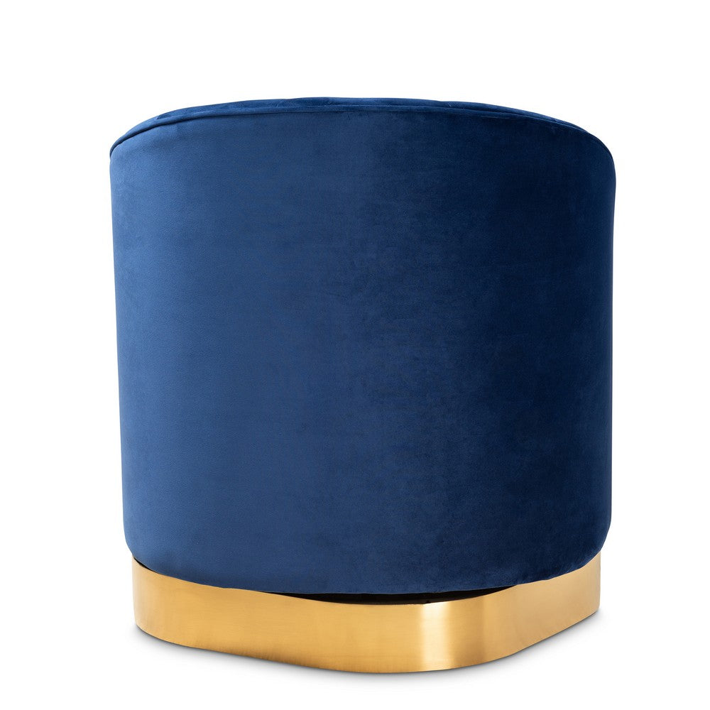 Baxton Studio - Fiore Chair in Royal Blue/Gold - TSF-6642-Royal Blue/Gold-CC view 4