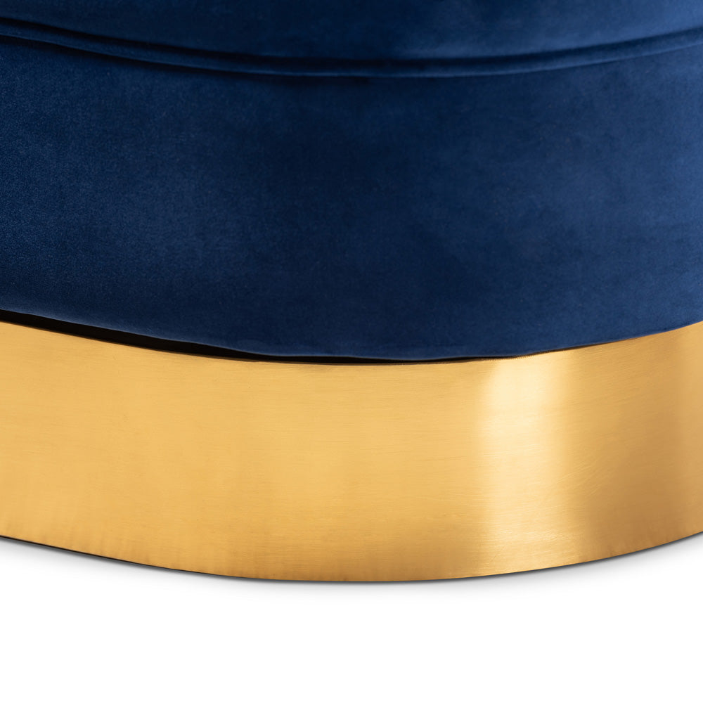 Baxton Studio - Fiore Chair in Royal Blue/Gold - TSF-6642-Royal Blue/Gold-CC view 6
