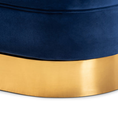 Baxton Studio - Fiore Chair in Royal Blue/Gold - TSF-6642-Royal Blue/Gold-CC view 6
