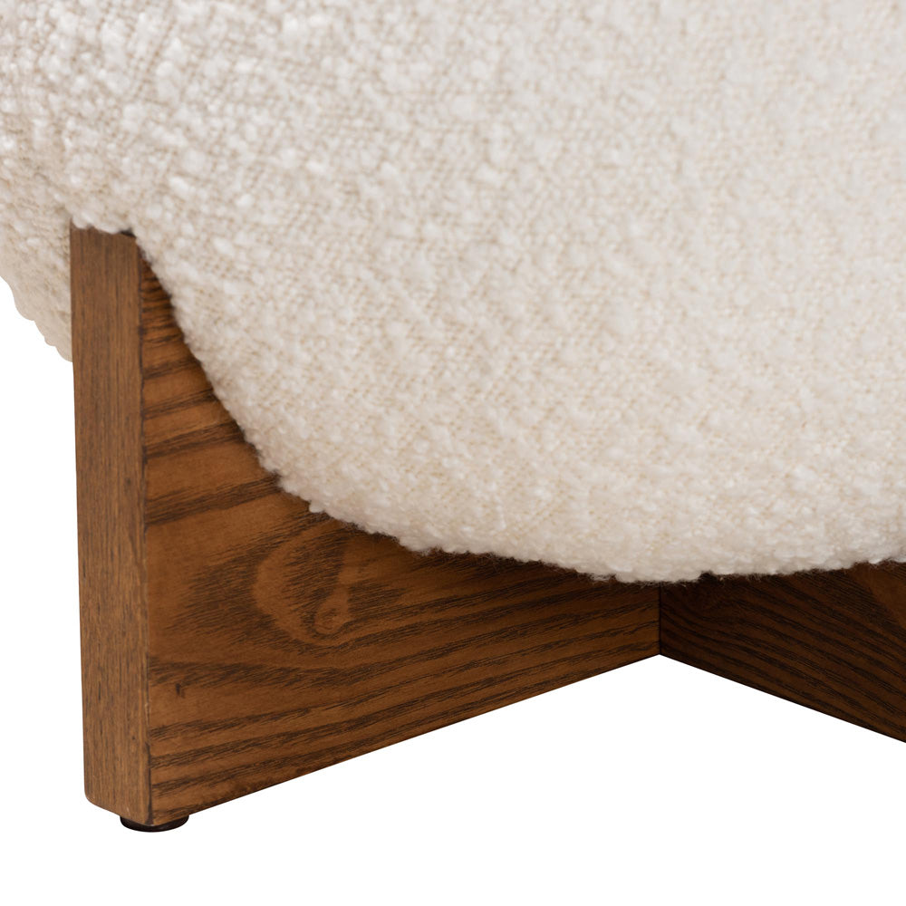 Baxton Studio - Fisk Footstool in Cream/Walnut Brown - BBT5475-Maya-Cream/Walnut-Foot Stool view 3