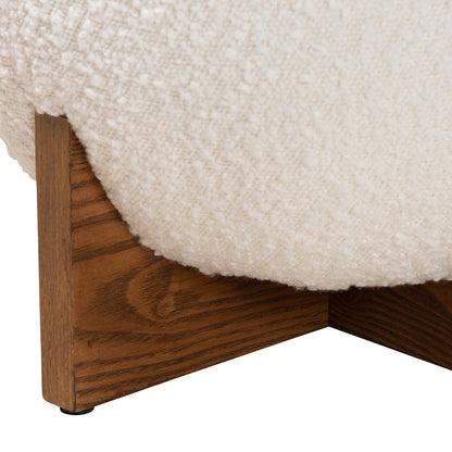 Baxton Studio - Fisk Footstool in Cream/Walnut Brown - BBT5475-Maya-Cream/Walnut-Foot Stool view 3
