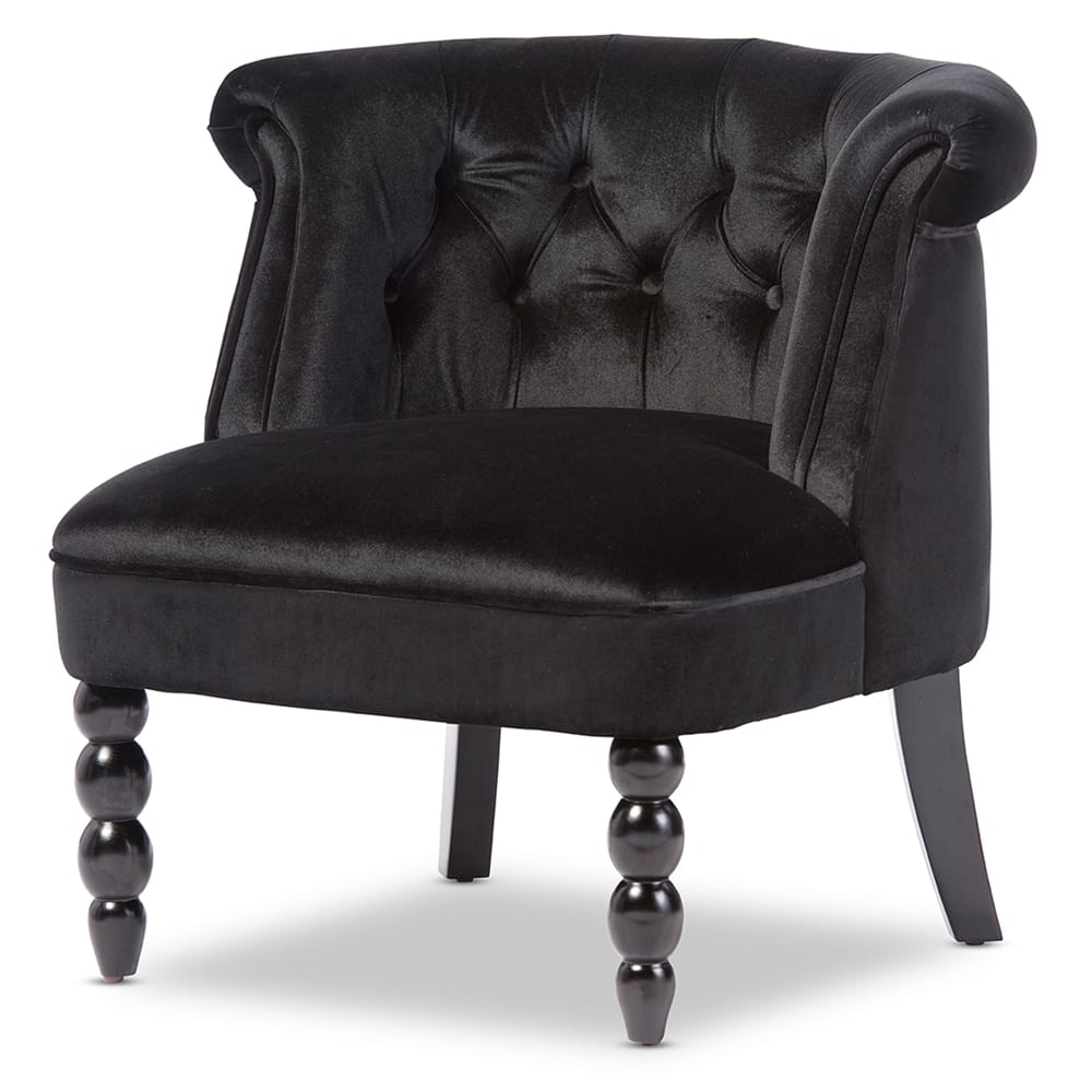 Baxton Studio - Flax Living Room Chair in Black - WS-GK756-Black view 1