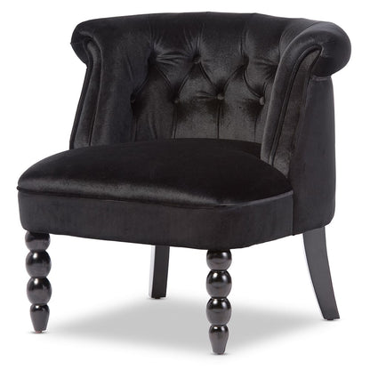 Baxton Studio - Flax Living Room Chair in Black - WS-GK756-Black view 1