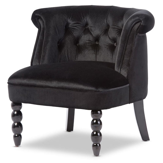 Baxton Studio - Flax Living Room Chair in Black - WS-GK756-Black view 1