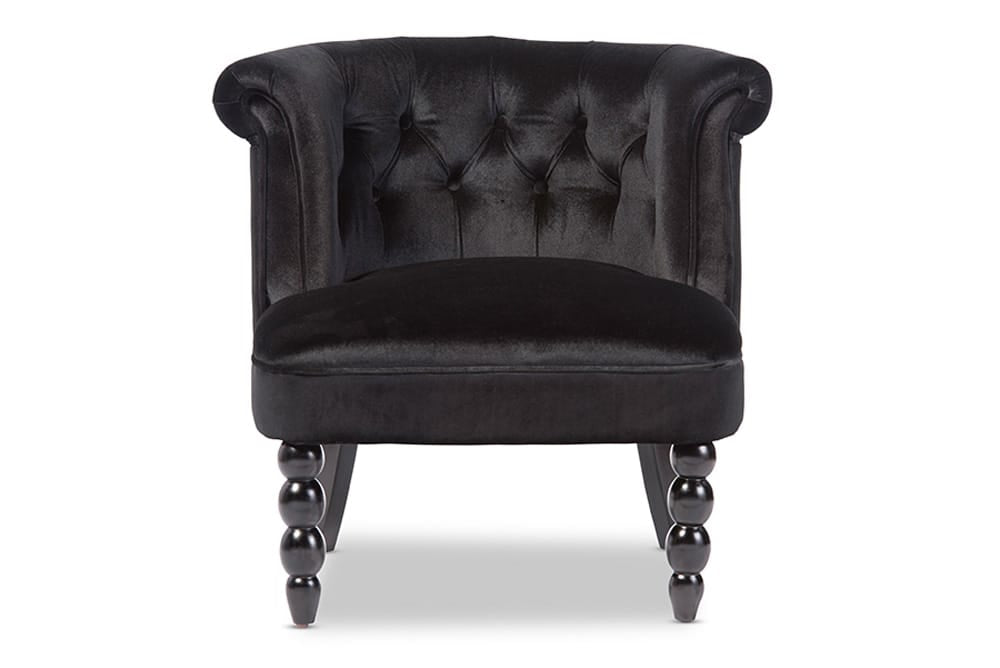 Baxton Studio - Flax Living Room Chair in Black - WS-GK756-Black view 2