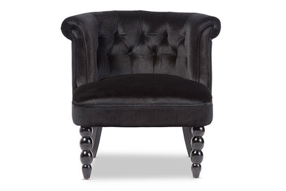 Baxton Studio - Flax Living Room Chair in Black - WS-GK756-Black view 2