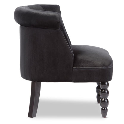 Baxton Studio - Flax Living Room Chair in Black - WS-GK756-Black view 3
