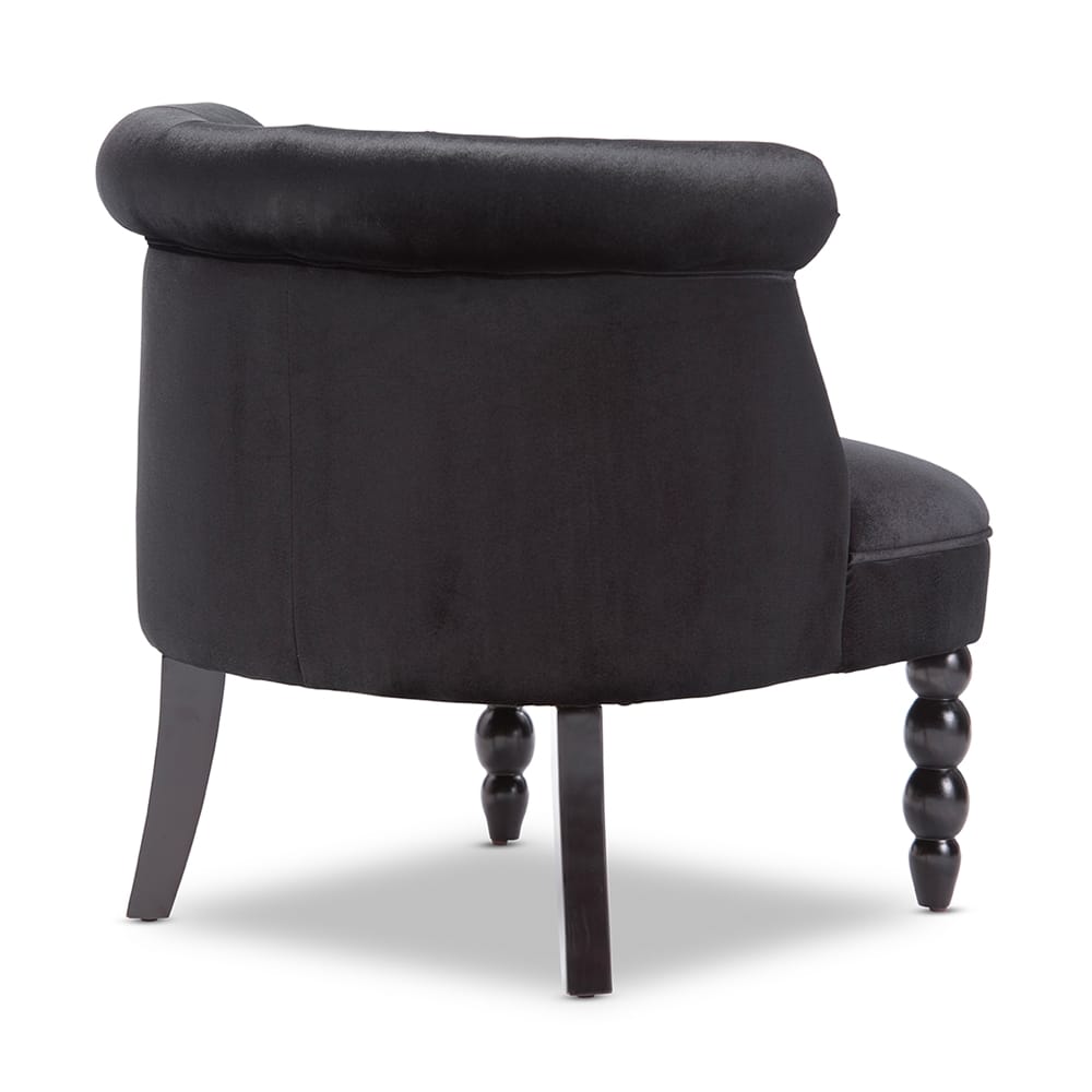 Baxton Studio - Flax Living Room Chair in Black - WS-GK756-Black view 4