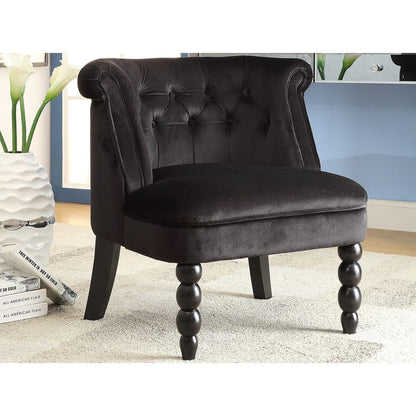 Baxton Studio - Flax Living Room Chair in Black - WS-GK756-Black view 6
