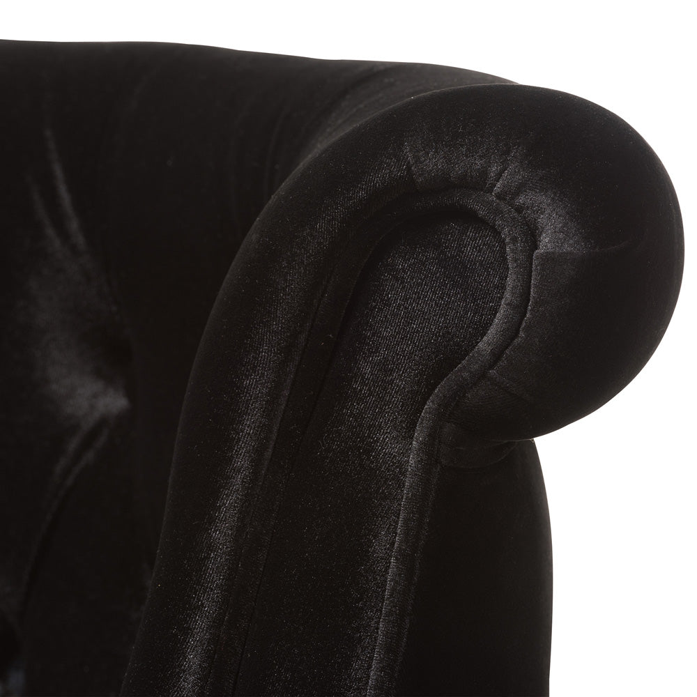 Baxton Studio - Flax Loveseat in Black - WS-GK756-Black-LS view 6