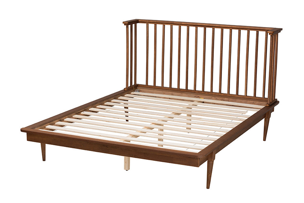 Baxton Studio - Flint King Size Bed - MG0092-Ash Walnut-King view 3