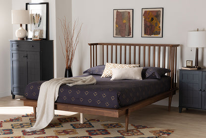Baxton Studio - Flint King Size Bed - MG0092-Ash Walnut-King view 5