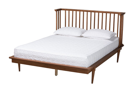 Baxton Studio - Flint Queen Size Bed - MG0092-Ash Walnut-Queen view 1