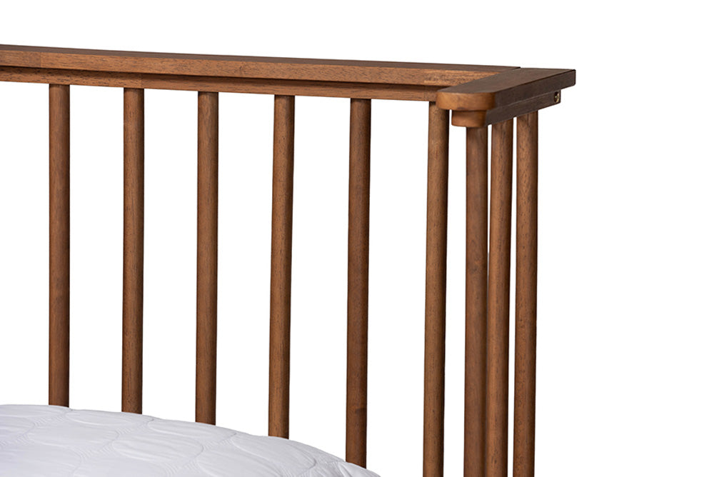 Baxton Studio - Flint Queen Size Bed - MG0092-Ash Walnut-Queen view 4