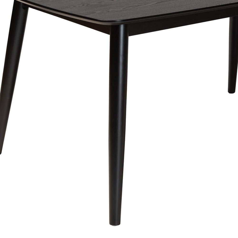 Baxton Studio - Flora Dining Table in Black - Flora-Black-DT view 4